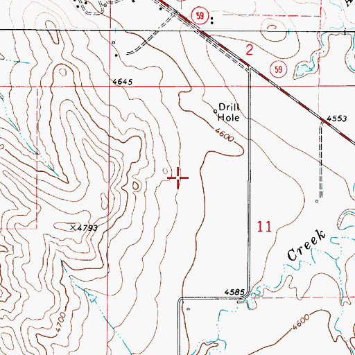 Topographic Map of Southern Drive Industrial Park, WY