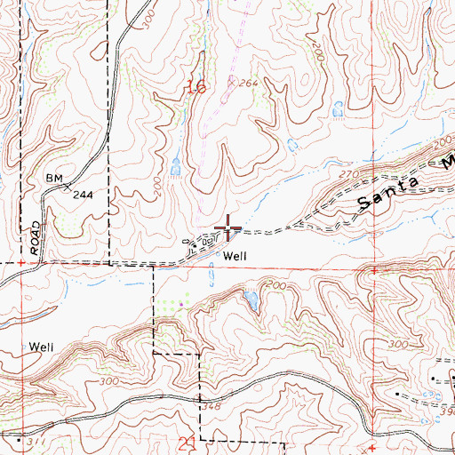 Topographic Map of Deer Canyon, CA