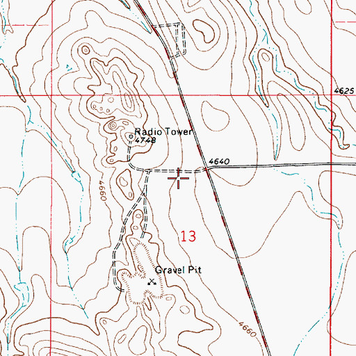 Topographic Map of Antelope Valley, WY
