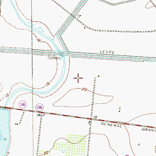 Topographic Map of Arroyo Gardens, TX