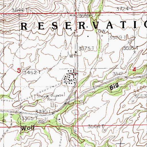 Topographic Map of Azure, MT