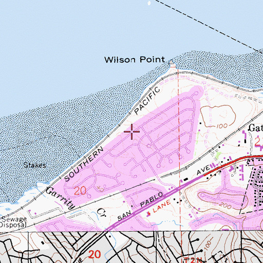 Topographic Map of Bayview, CA