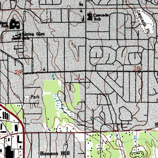 Topographic Map of Cascade, WA