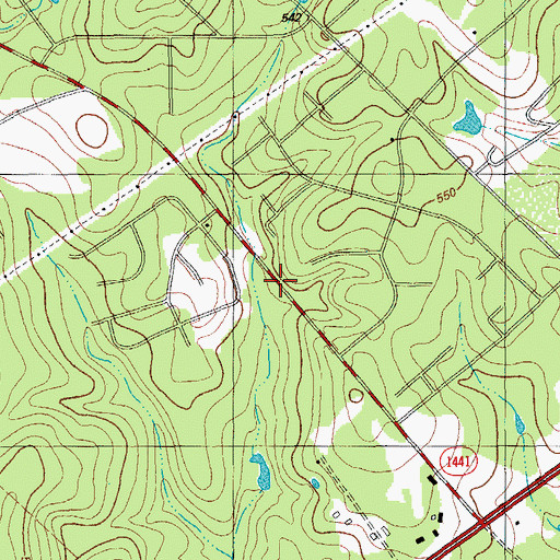 Topographic Map of Circle D Estates, TX