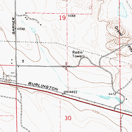 Topographic Map of Collins Heights, WY
