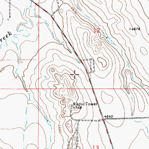 Topographic Map of Crestview, WY