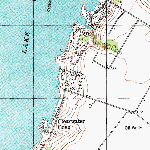 Topographic Map of Edgewater Estates, TX