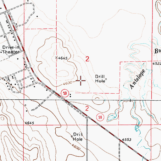 Topographic Map of High View Mobile Home Park, WY