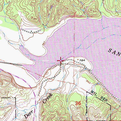 Topographic Map of Deer Creek, CA