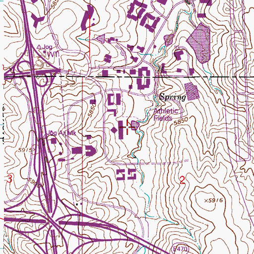 Topographic Map of Inverness, CO