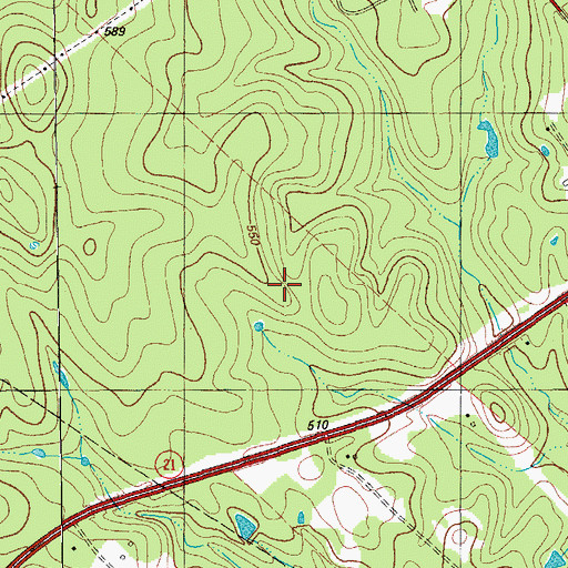 Topographic Map of KC Estates, TX