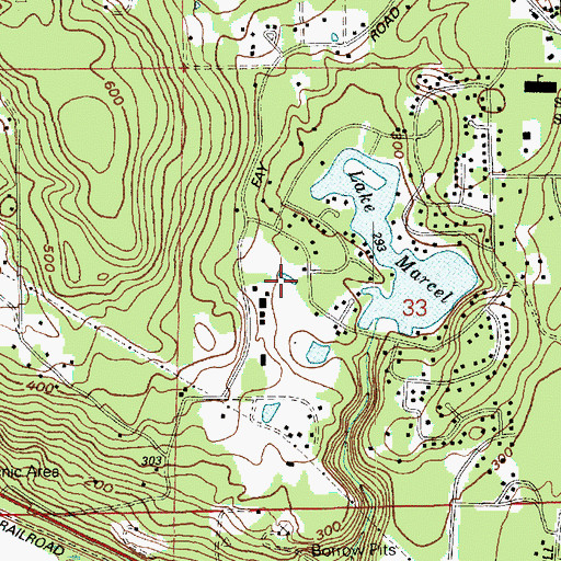 Topographic Map of Lake Marcel, WA