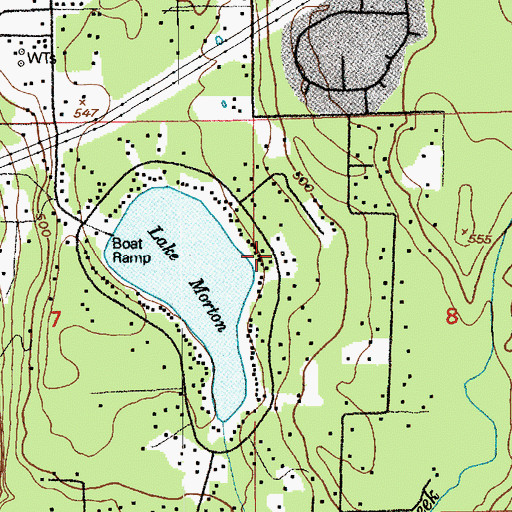 Topographic Map of Lake Morton, WA