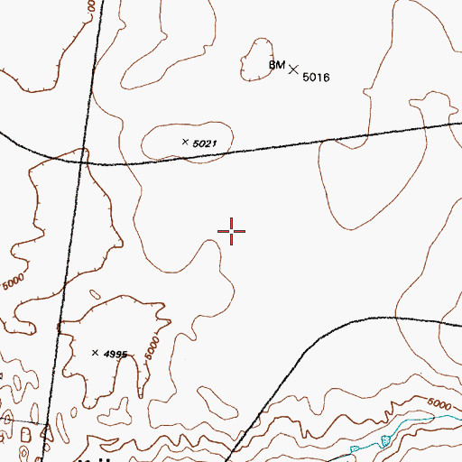 Topographic Map of Las Maravillas, NM