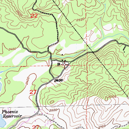 Topographic Map of Phoenix Lake, CA
