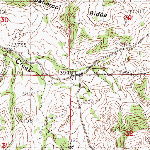 Topographic Map of Saint Pierre, MT