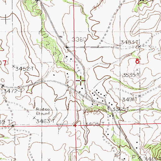 Topographic Map of Sangrey, MT