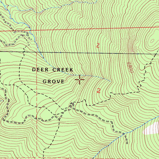 Topographic Map of Deer Creek Grove, CA