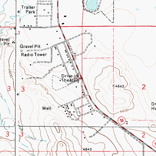 Topographic Map of Sunburst, WY
