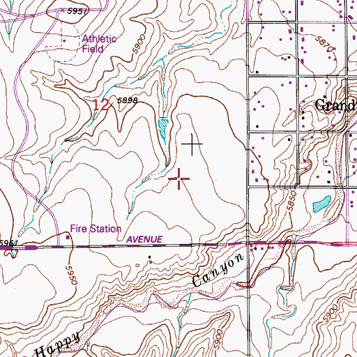 Topographic Map of Vista Pointe, CO