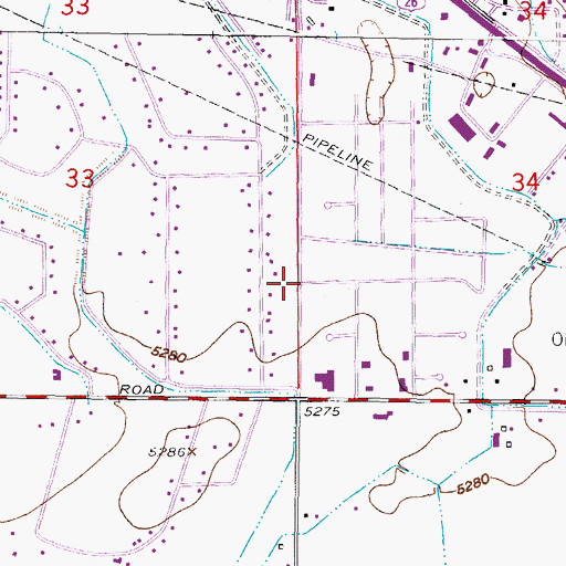 Topographic Map of Vista West, WY