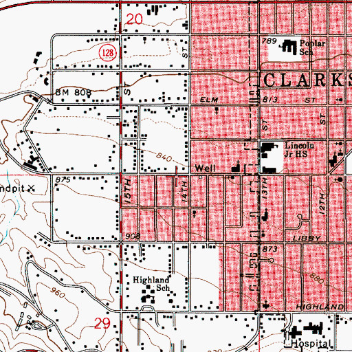Topographic Map of West Clarkston, WA