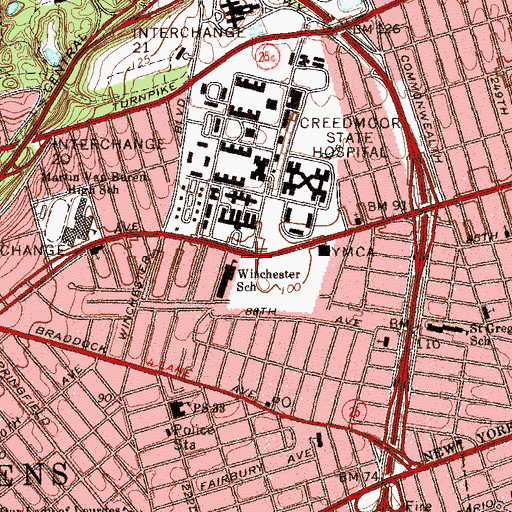 Topographic Map of Patrol Officer William T Gunn Junior Park, NY