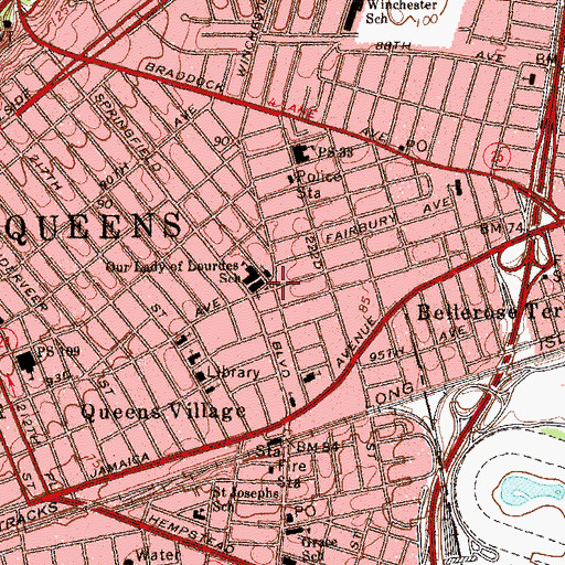 Topographic Map of Father Reilly Square, NY