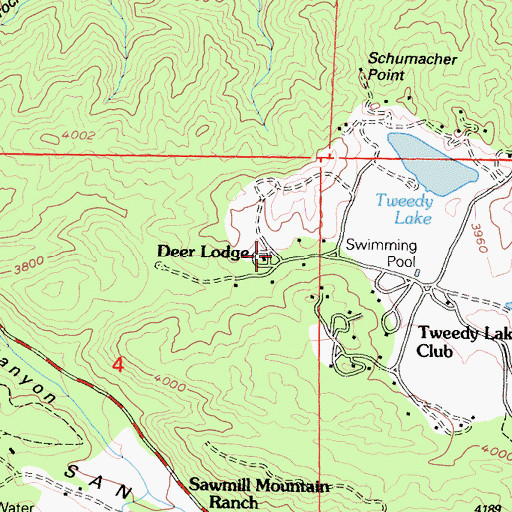 Topographic Map of Deer Lodge, CA