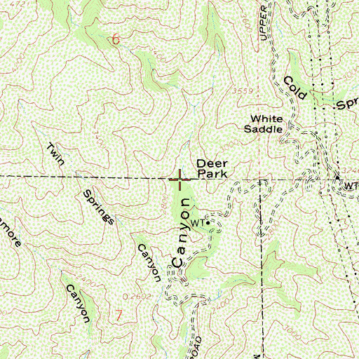 Topographic Map of Deer Park, CA