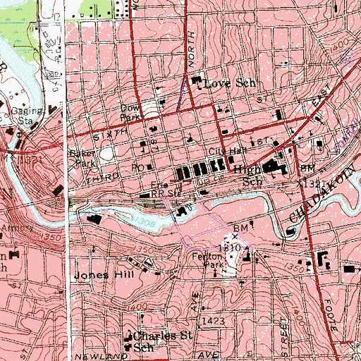 Topographic Map of Enterprise Building, NY
