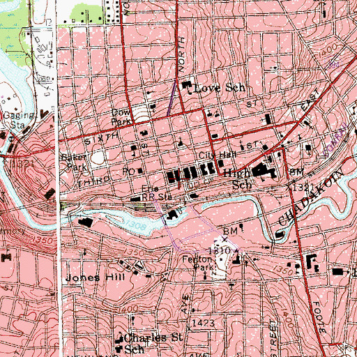Topographic Map of Maddox Building, NY
