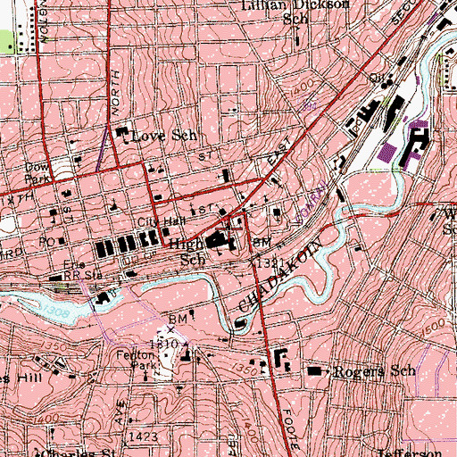 Topographic Map of Epworth United Methodist Church, NY