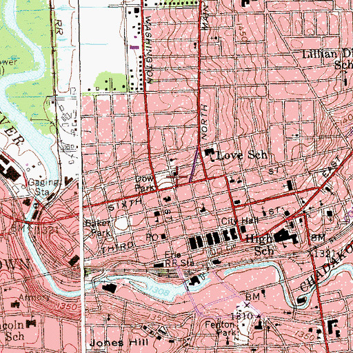 Topographic Map of Saints Peter and Paul Roman Catholic Church, NY