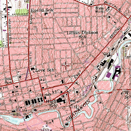 Topographic Map of Free Methodist Church, NY