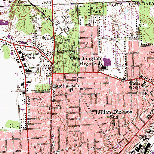 Topographic Map of First United Methodist Church, NY