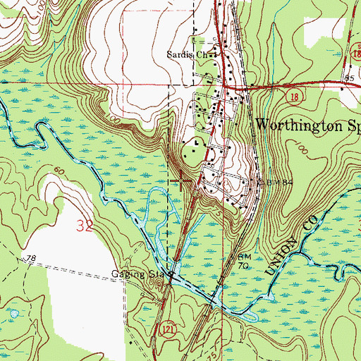 Topographic Map of Chastain-Seay Park, FL