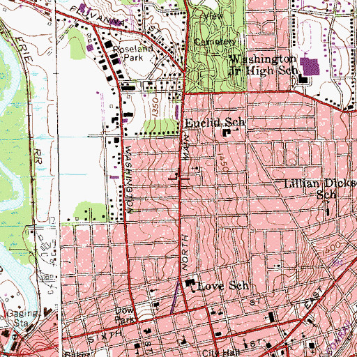 Topographic Map of Grace United Methodist Church, NY