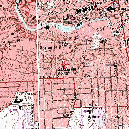 Topographic Map of Church of the Open Bible, NY