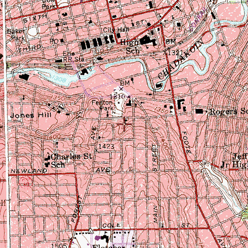 Topographic Map of Fenton Park Nursing Home, NY