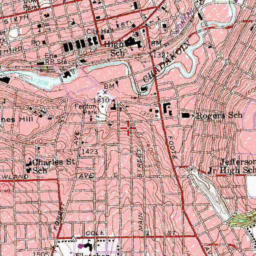 Topographic Map of Agnes Home for Girls, NY