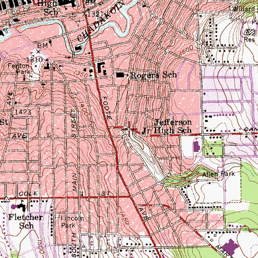 Topographic Map of Weakland Chapel, NY