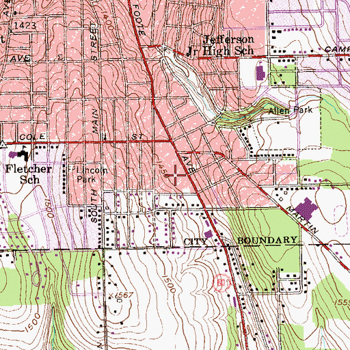 Topographic Map of South Side Plaza Shopping Center, NY