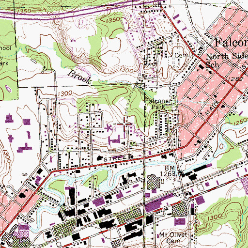 Topographic Map of Carlson Tower, NY