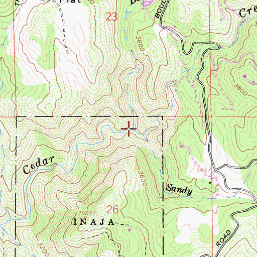 Topographic Map of Dehr Creek, CA
