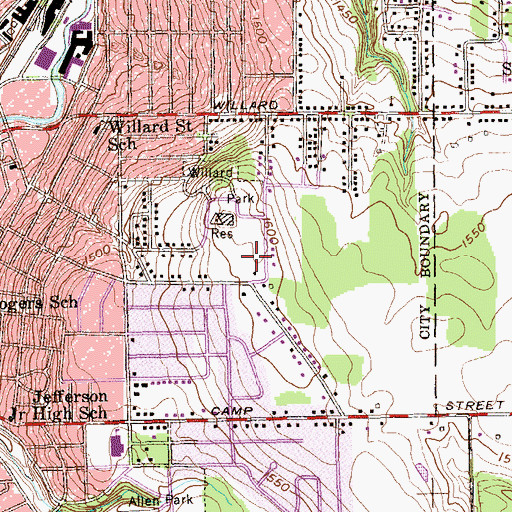 Topographic Map of Clinton V Bush Elementary School, NY