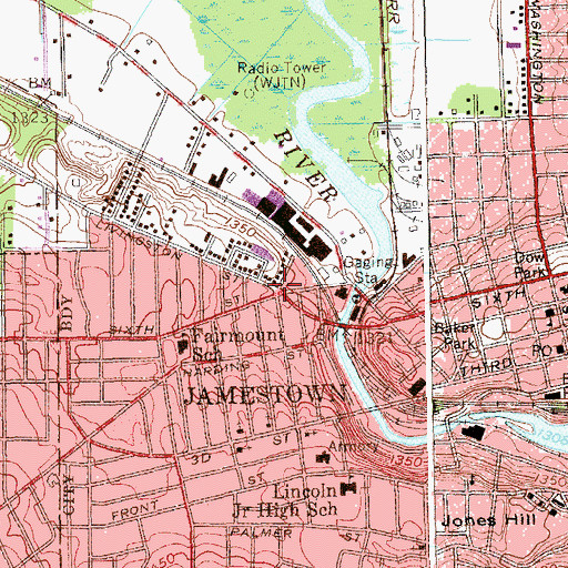 Topographic Map of Calvary Baptist Church, NY