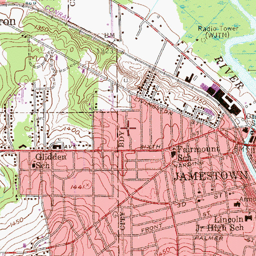 Topographic Map of Arowley Manor, NY