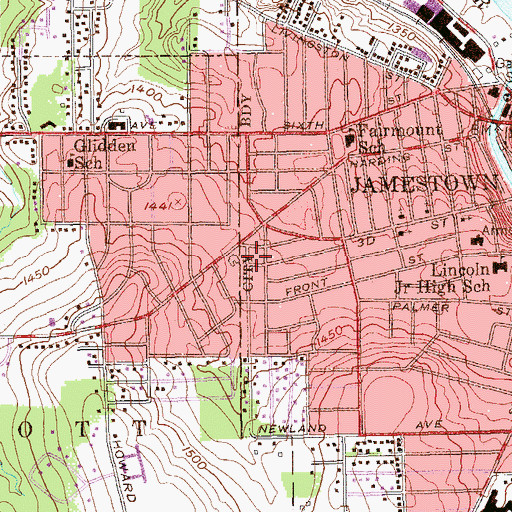 Topographic Map of Seventh Day Adventist Church, NY