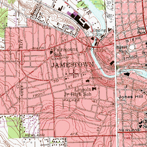 Topographic Map of Bethel Lutheran Church, NY